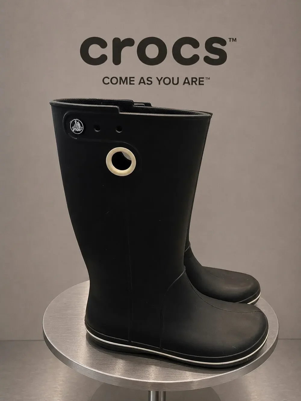 Crocs Crocband Jaunt Tall Black Rain Boots Waterproof Women’s W8